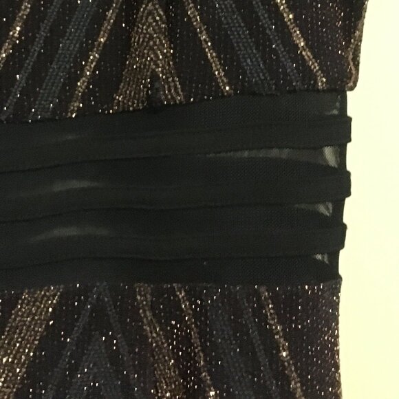 Slinky Sparkly Illusion Neck Side Slit Evening Maxi Costume Dress - Picture 7 of 15